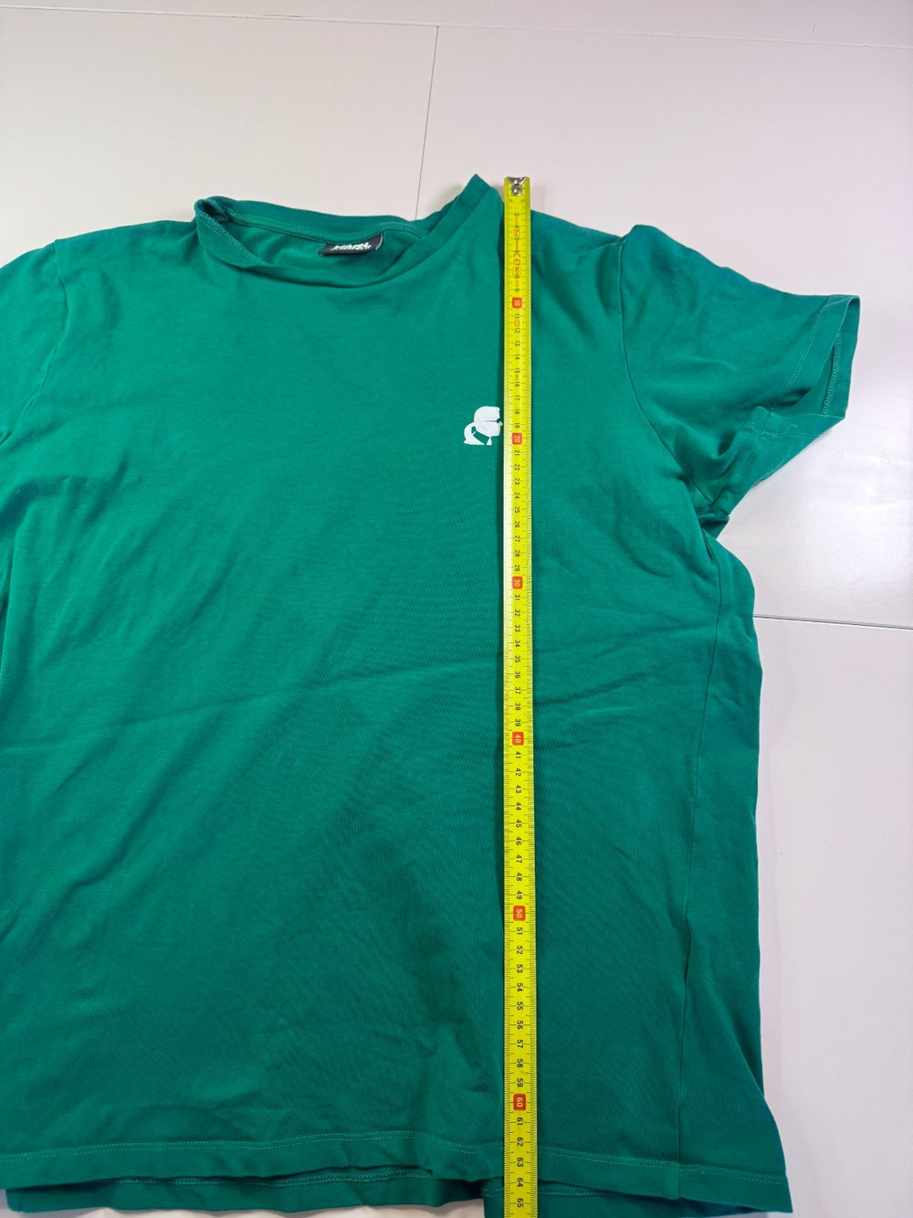 Karl Lagerfeld T-Shirt Green Small Logo Minimal Casual Size L — 6