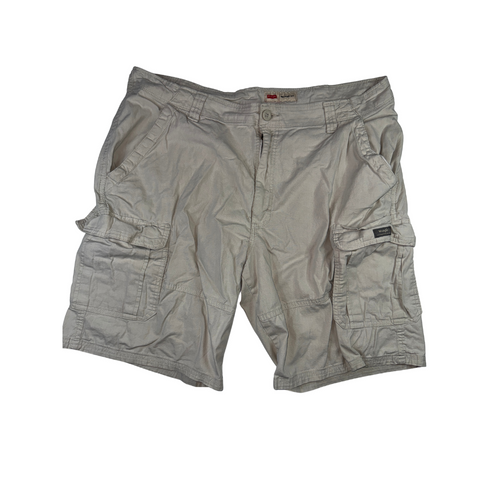 Wrangler Cargo Shorts Vintage Y2K Beige Grey Relaxed Fit W34 38