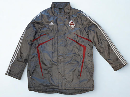Adidas Colorado Rapids Jacket Windbreaker Y2K Grey 3-Stripes Size XL