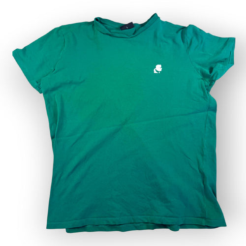 Karl Lagerfeld T-Shirt Green Small Logo Minimal Casual Size L