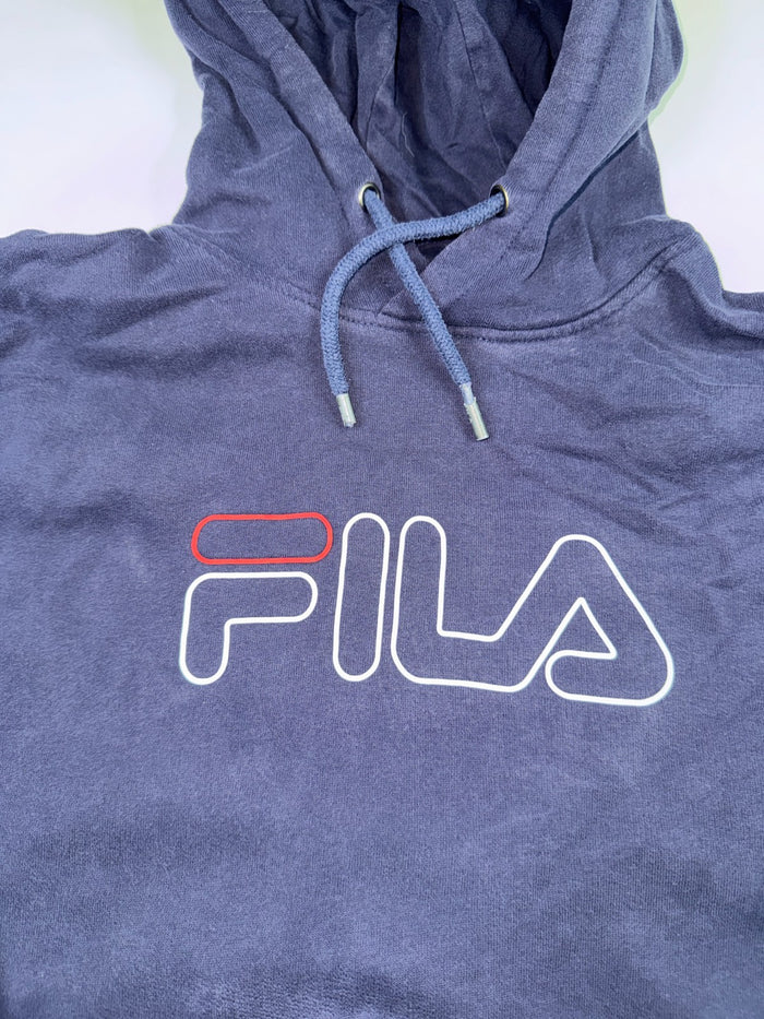 FILA Vintage Y2K Hoodie Navy Blau Größe M