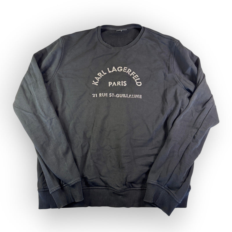 Karl Lagerfeld Vintage Y2K Sweatshirt Crewneck Black Size XL