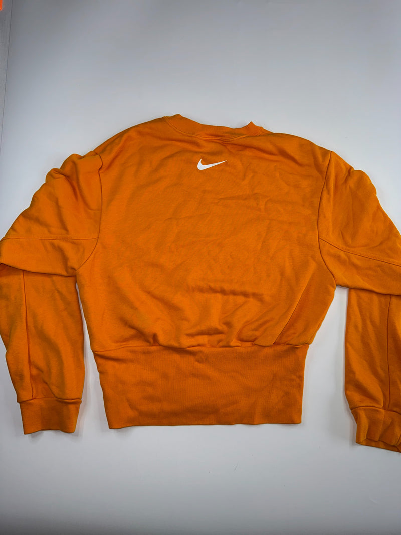 Nike Swoosh Cropped Sweatshirt Orange Size S