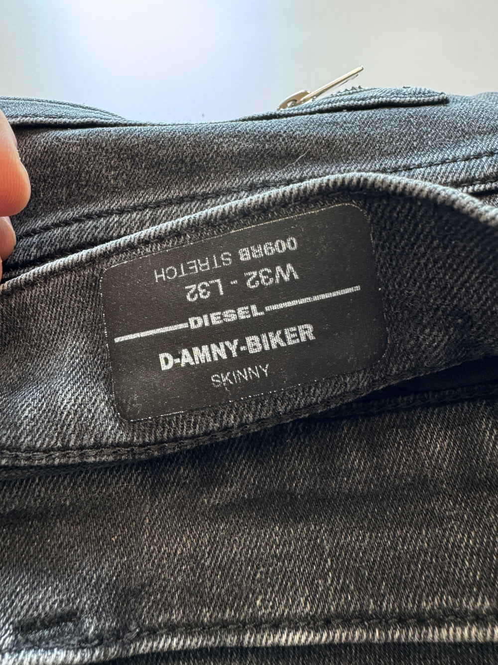Diesel D-Amny-Biker Skinny Jeans Dark Grey W32 L32 — 5
