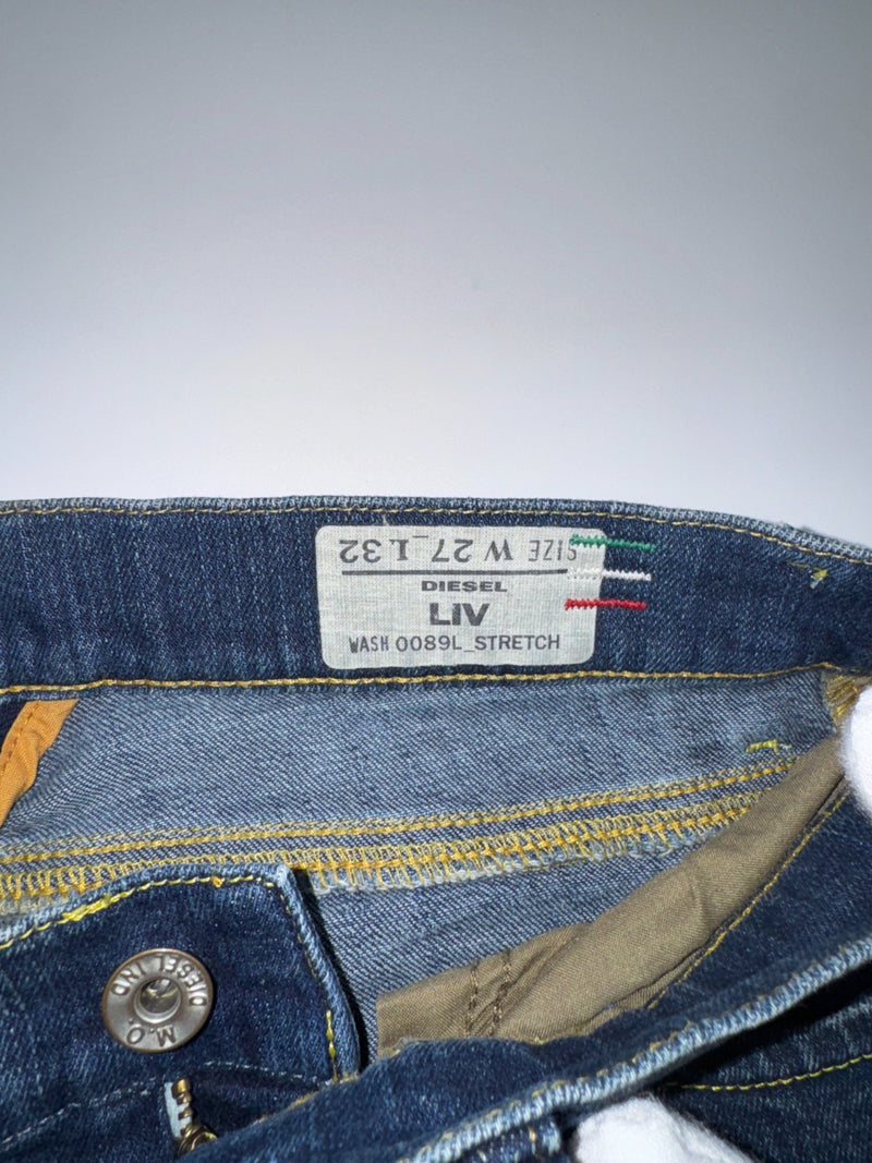 Diesel Liv Vintage Y2K Bootcut Jeans W27 L32 Blue Stretch Denim