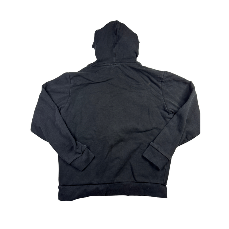 FILA Vintage Y2K Hoodie Black Pullover Sweatshirt Spellout Logo XS
