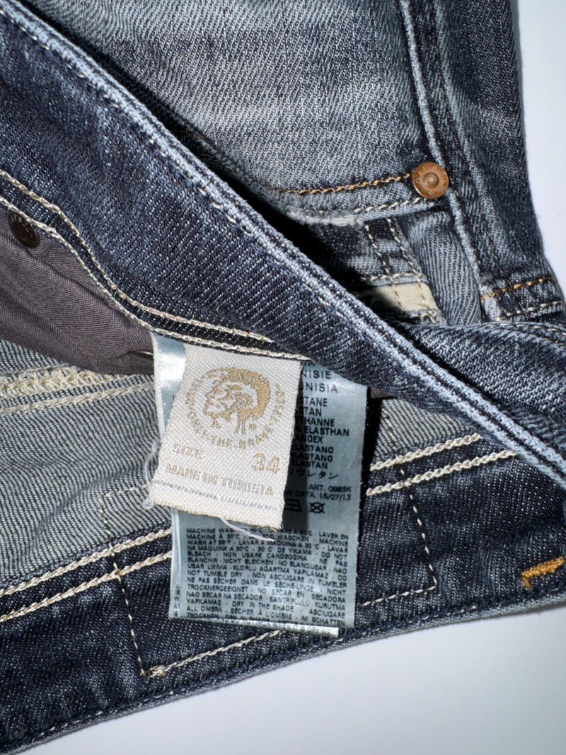 Diesel Viker Vintage Straight Leg Jeans W34 L34 Dark Blue