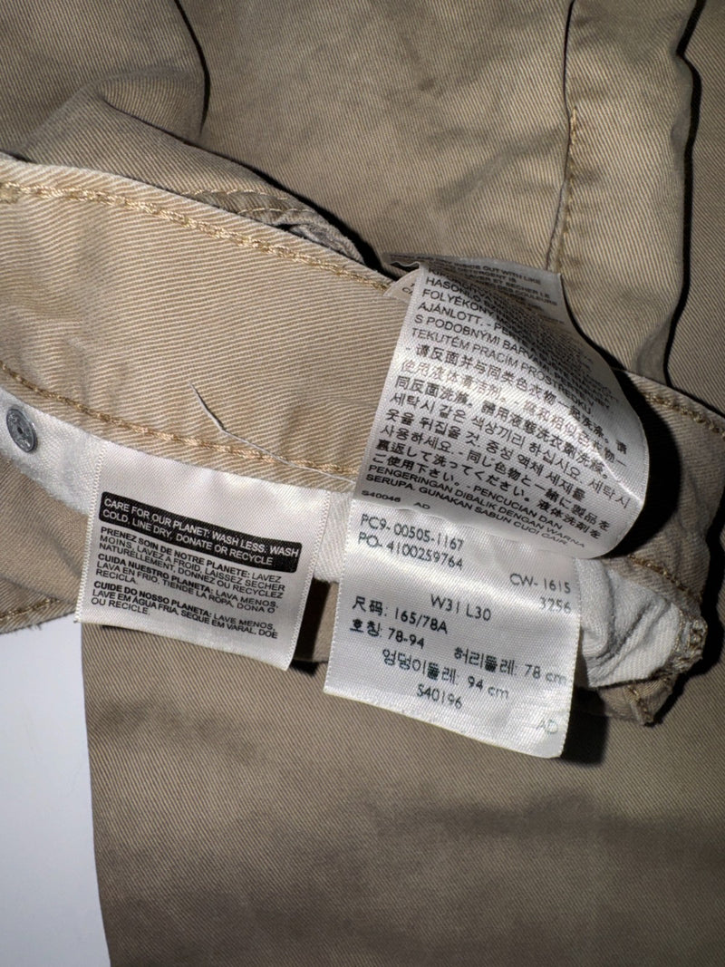 Levi's Vintage 505 Straight Leg Pants W31 L30 Khaki Beige