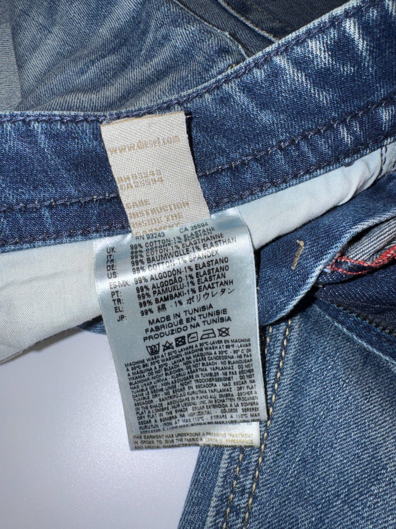 Diesel Thavar Vintage Y2K Distressed Jeans Size 31 Blue Denim