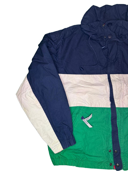 Nautica Jacket Vintage 90s Colorblock Sailing Jacket Navy Green White Size S