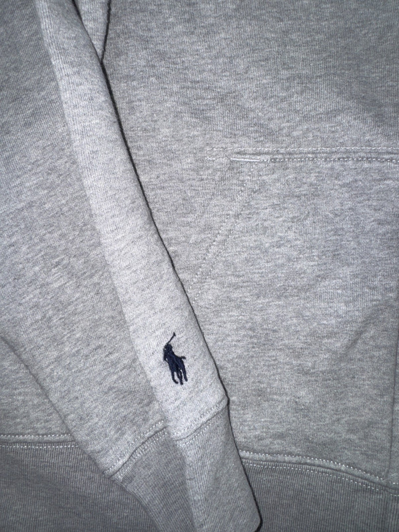 Polo Ralph Lauren Full Zip Hoodie Gray Big Logo Youth L 14-16 (Fits XS/S)