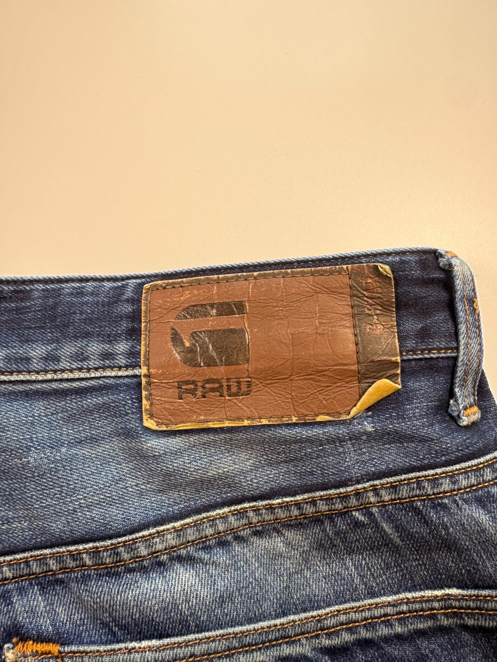 G-Star RAW Jeans W34 L32 Blue Denim Straight Fit Distressed — 4