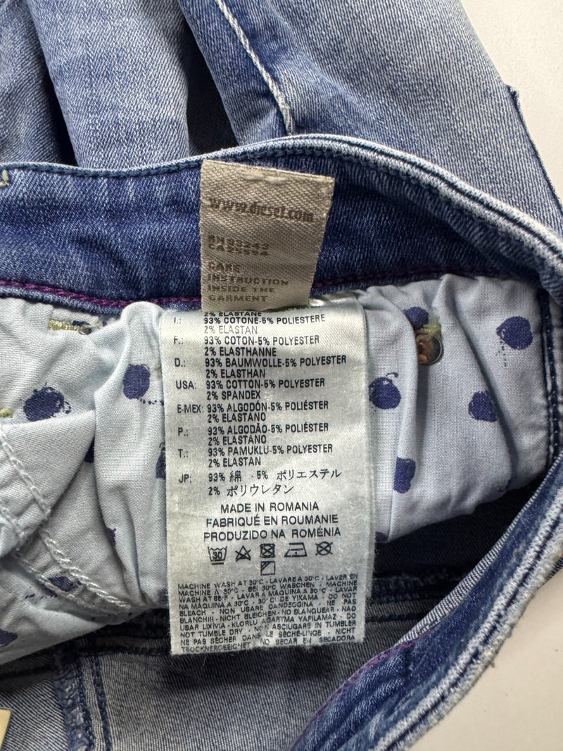 Diesel Skinzee-Low Super Slim Skinny Stretch Jeans W30 L32 Blue