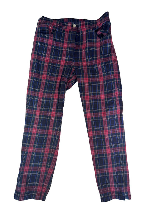 Zerres Tartan Pants Y2K Plaid Slim Fit Size L
