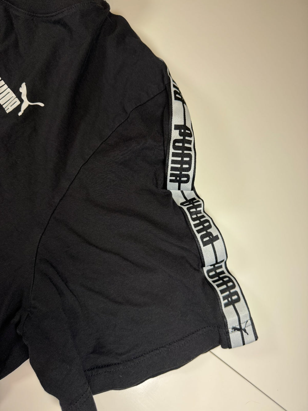 Puma Tape Logo T-Shirt Black Oversized Tee XXL — 6