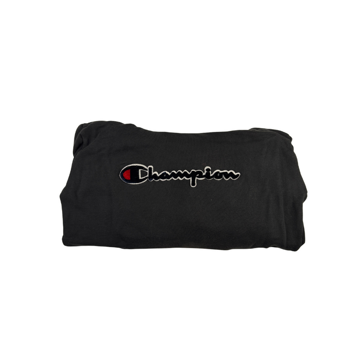 Champion Logo Hoodie Schwarz XS/S Rot Weiß Blau Schriftzug