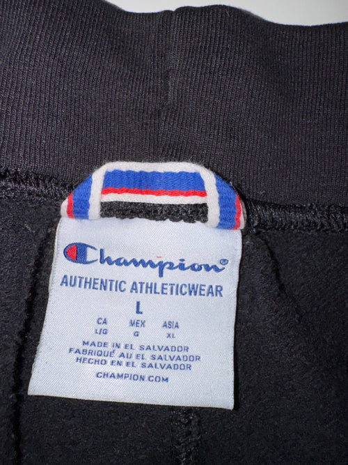Champion Joggers Big Logo Black Size L Y2K Sweatpants