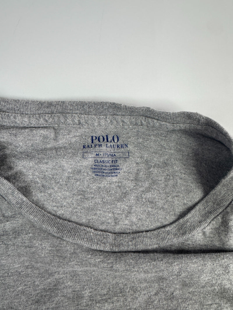 Polo Ralph Lauren Long Sleeve T-Shirt Grey Big Logo Size M