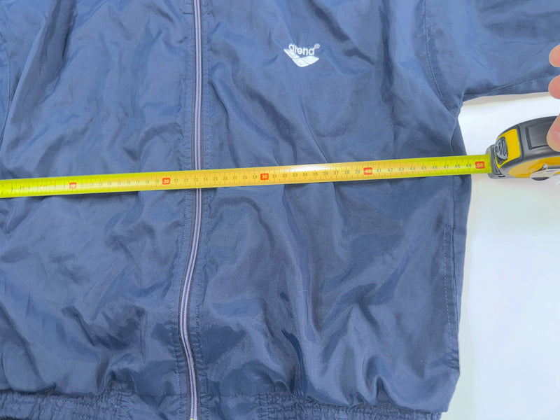 Arena Vintage Track Jacket Windbreaker Blue White Red Size 152