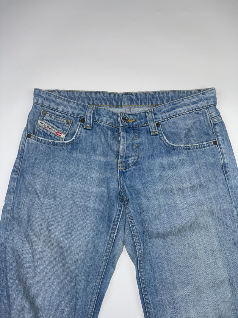 Diesel Vintage Y2K Straight Leg Jeans Size 29 Light Blue Made in Italy