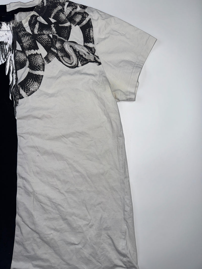 Marcelo Burlon County of Milan Snake Wings T-Shirt Black White Size XL