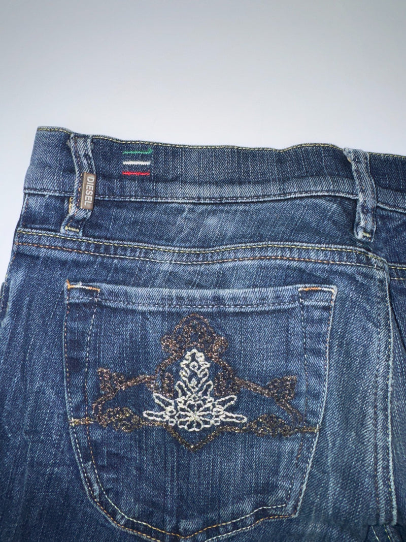 Diesel Liv Vintage Y2K Bootcut Jeans W27 L32 Blue Stretch Denim