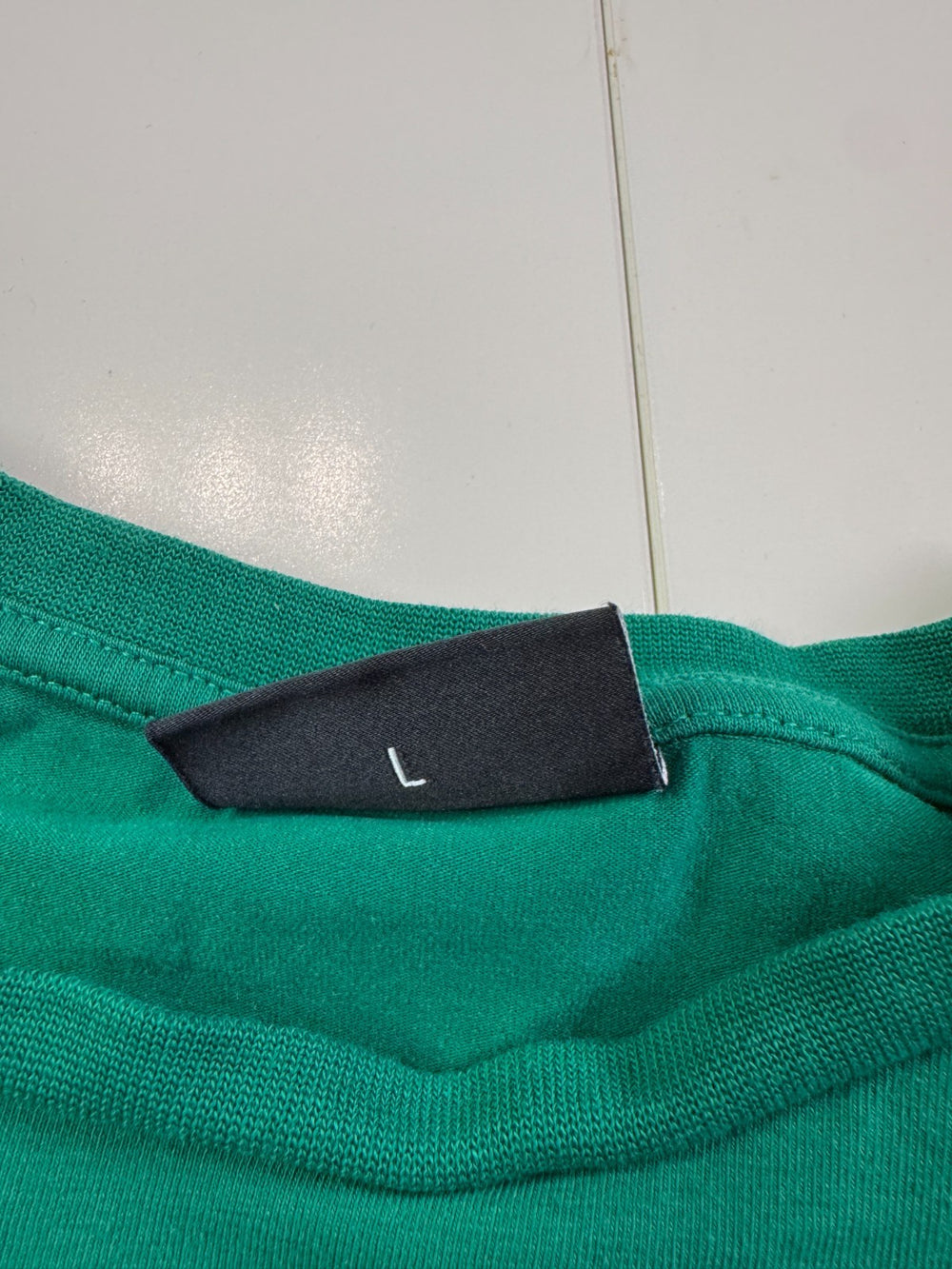 Karl Lagerfeld T-Shirt Green Small Logo Minimal Casual Size L — 3
