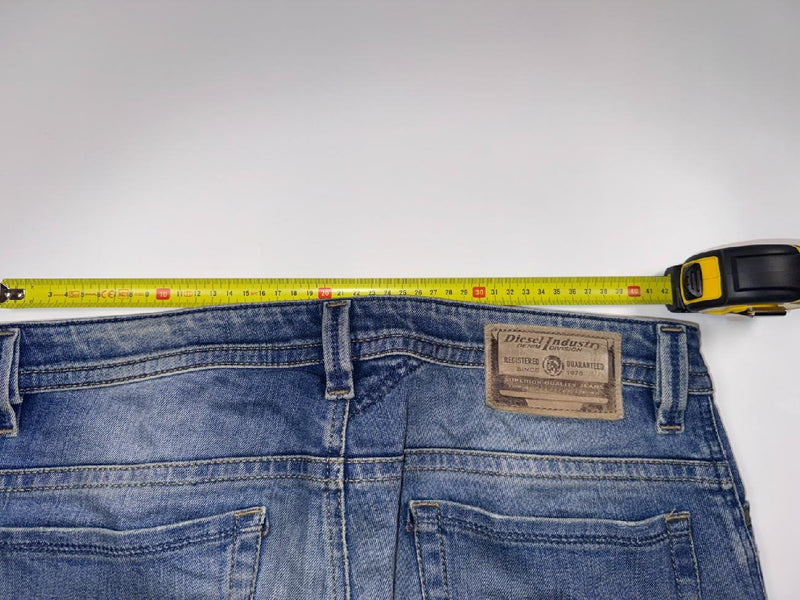 Diesel Thavar Vintage Y2K Distressed Jeans Size 31 Blue Denim