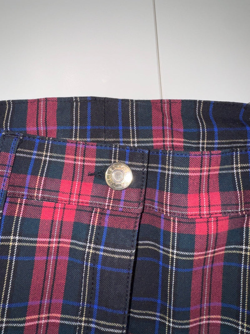 Zerres Tartan Pants Y2K Plaid Slim Fit Size L