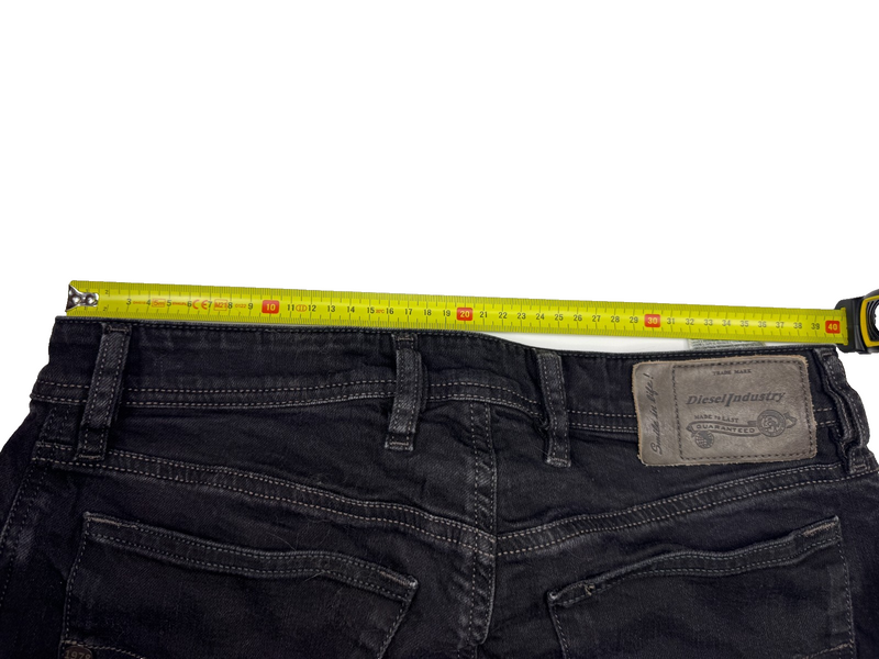 Diesel Waykee Vintage Y2K Straight Jeans W29 L30 Black Dark Wash
