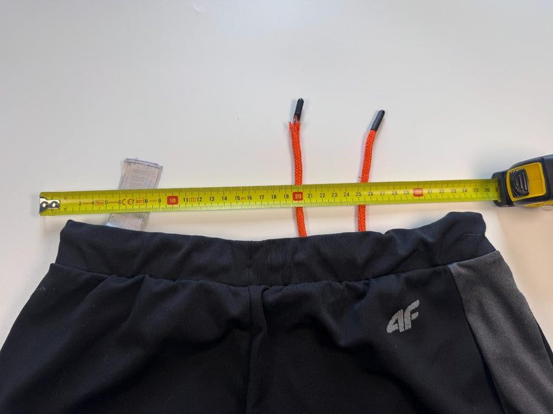 4F Black Track Pants Joggers Zip Ankle Sports Size M/L