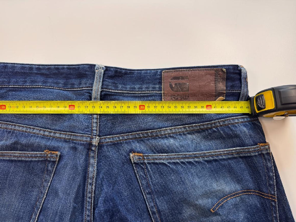 G-Star RAW Jeans W34 L32 Blue Denim Straight Fit Distressed — 7
