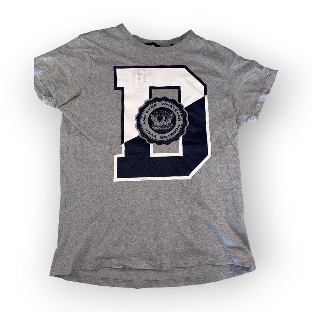 Diesel Vintage Y2K T-Shirt Big Logo Grey Size L — 1