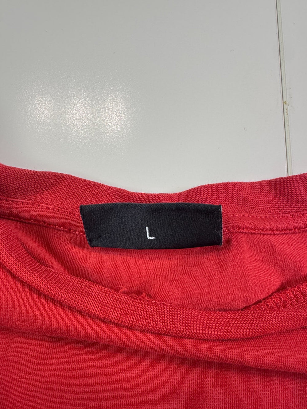 Karl Lagerfeld T-Shirt Red Big Logo Casual Streetwear Size L — 4