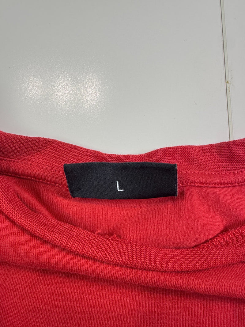 Karl Lagerfeld T-Shirt Red Big Logo Casual Streetwear Size L