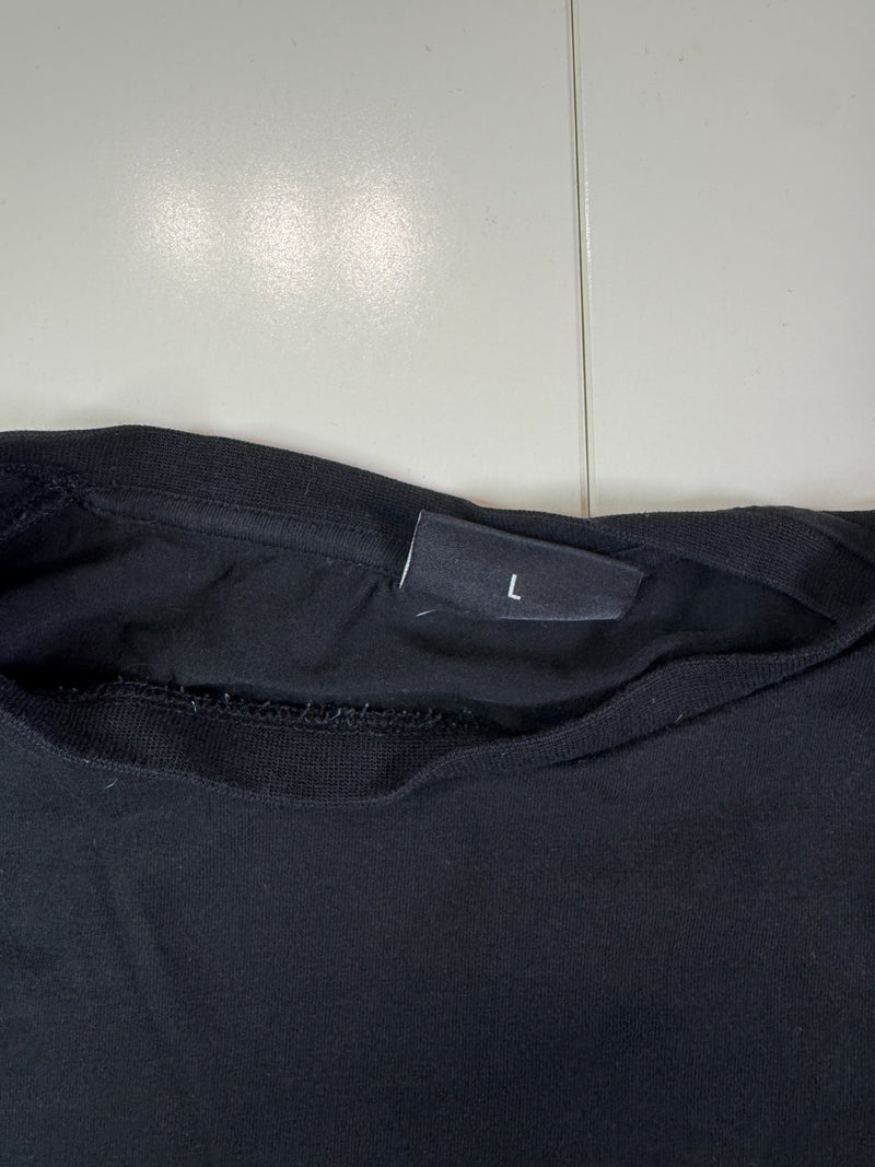 Karl Lagerfeld Big Logo T-Shirt Black Y2K Designer Size L