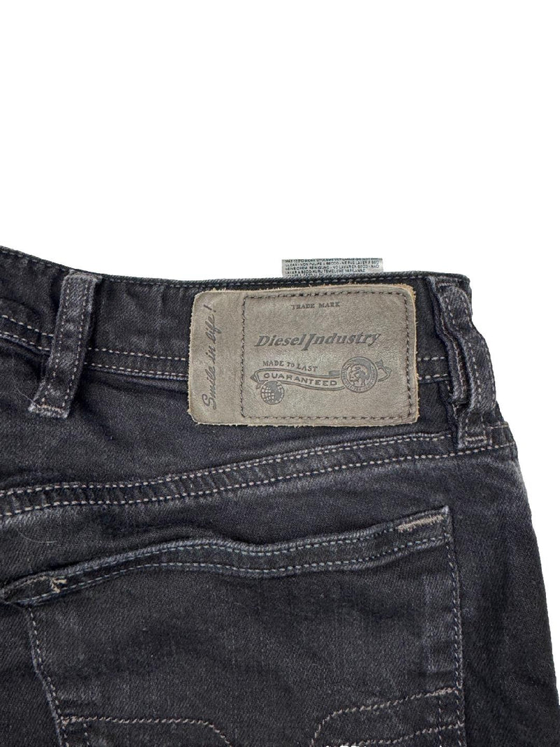 Diesel Waykee Vintage Y2K Straight Jeans W29 L30 Black Dark Wash