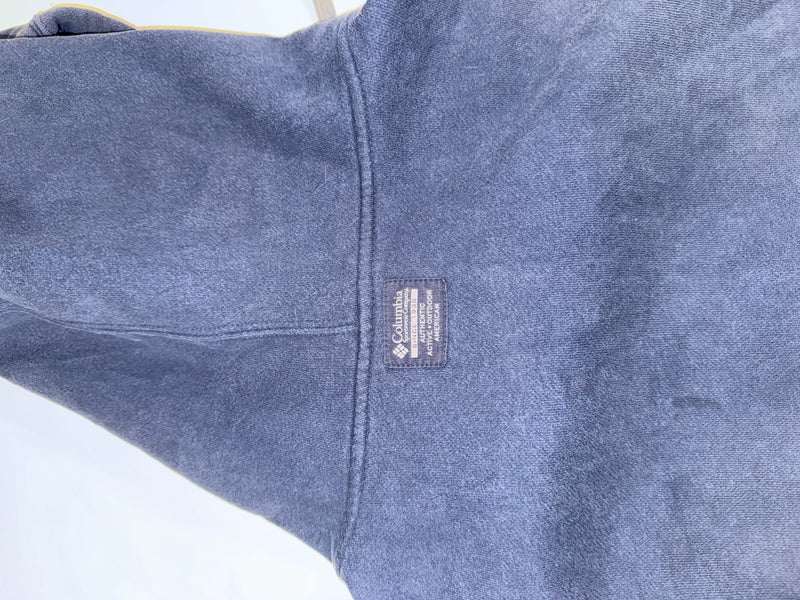 Columbia Vintage Zip Hoodie Blue Size XL Y2K Sweatshirt