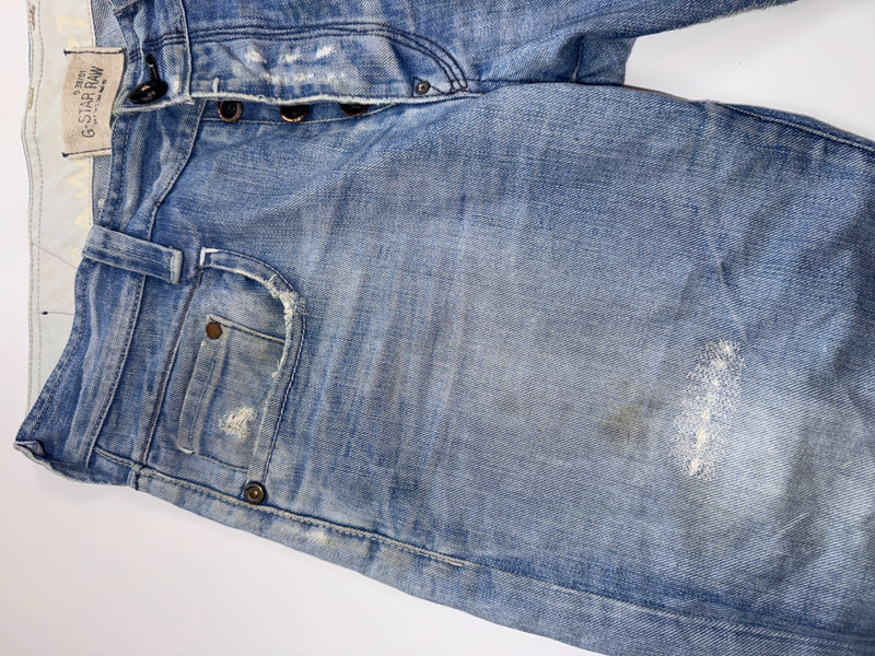 G-Star Raw Vintage Distressed Jeans Y2K Light Blue Size W33