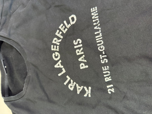 Karl Lagerfeld Vintage Y2K Sweatshirt Crewneck Black Size XL
