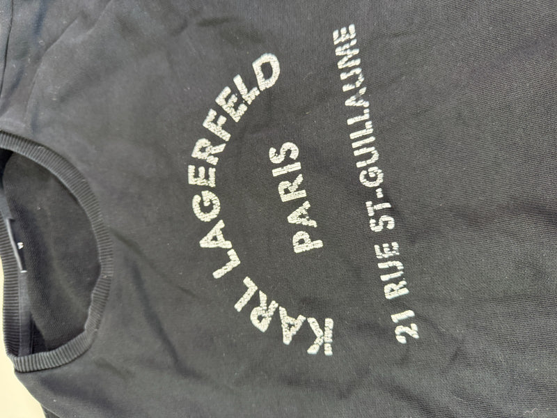 Karl Lagerfeld Vintage Y2K Sweatshirt Crewneck Black Size XL