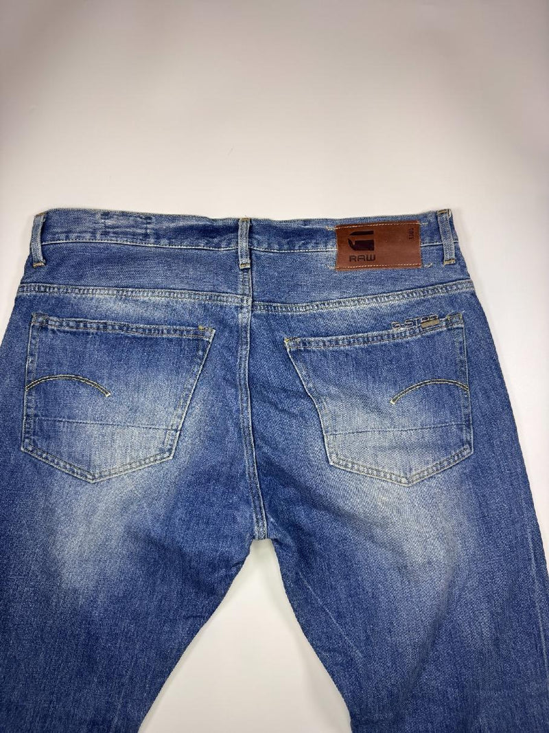 G-Star RAW 3301 Jeans Blue Denim Straight Fit Button Fly