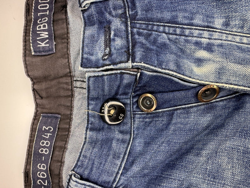 G-Star Raw 3301 GS Cargo Jeans W30 Distressed Y2K Utility Denim