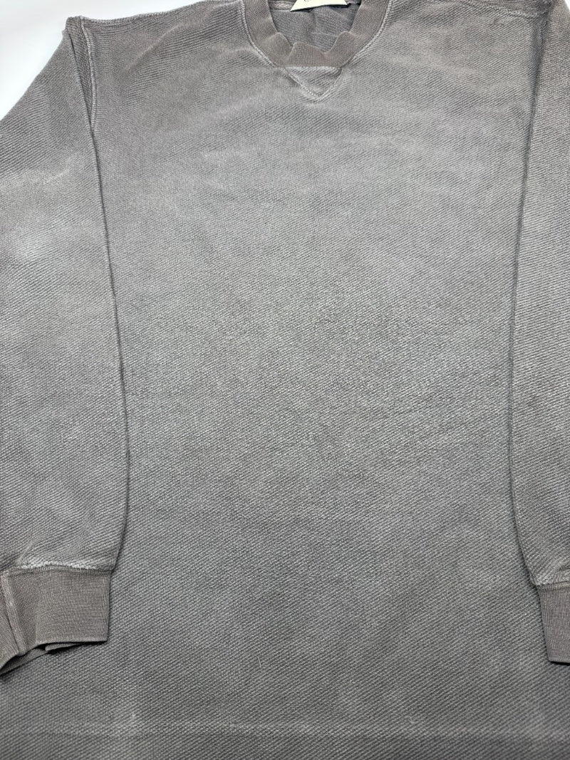 Eddie Bauer Vintage Waffle Knit Sweatshirt Brown Size M
