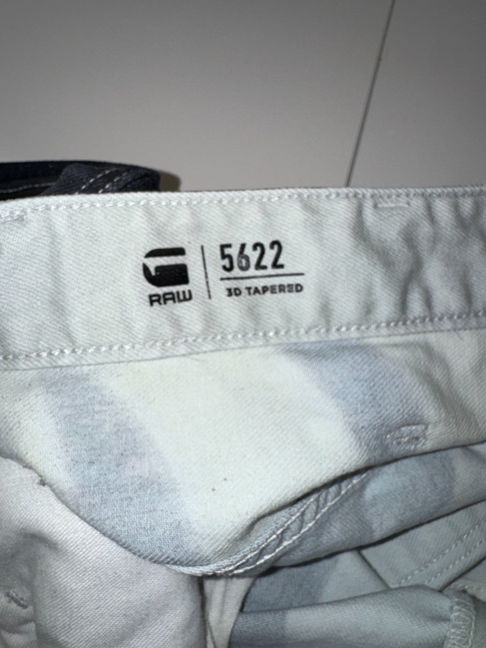 G-Star Raw 5622 3D Tapered Jeans Y2K Graphic Print Grey Size W34 L32 — 5