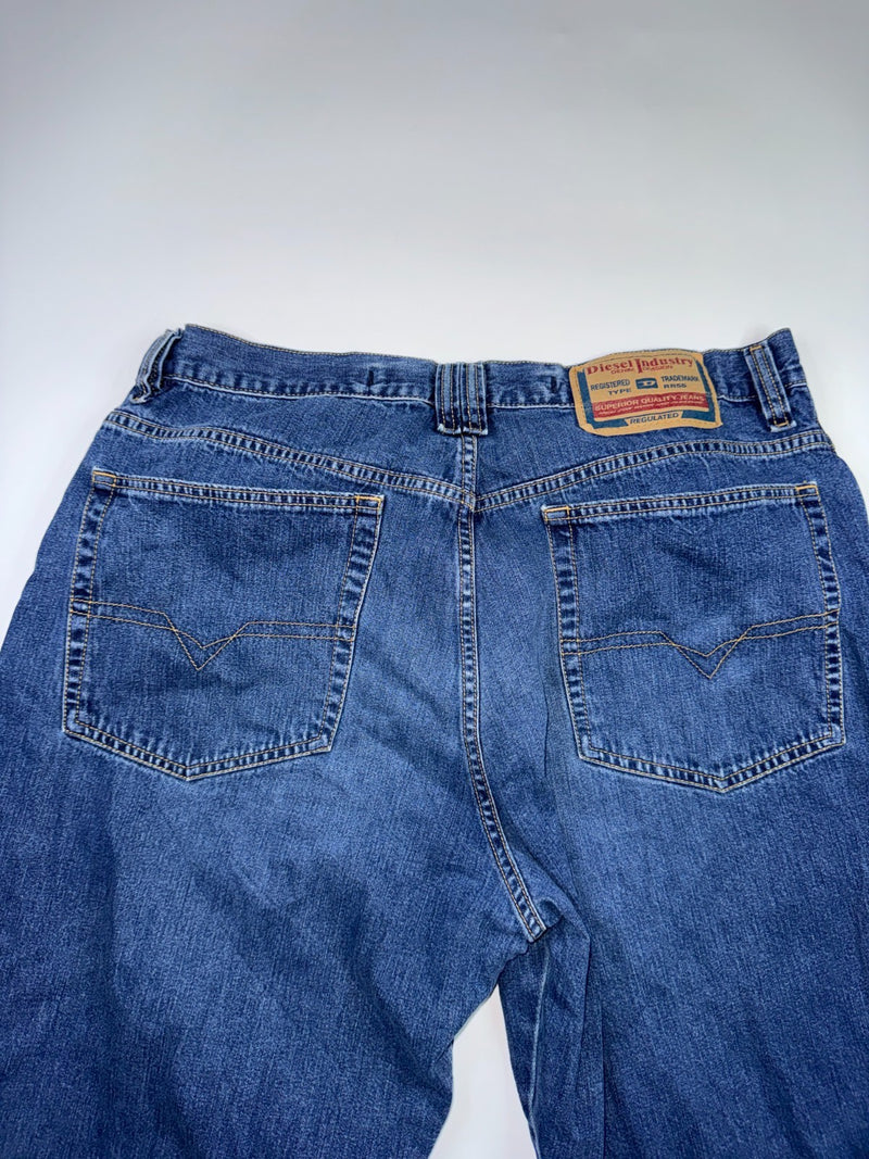 Diesel Industry Vintage Y2K Jeans Made in Italy Size 34 Dark Blue