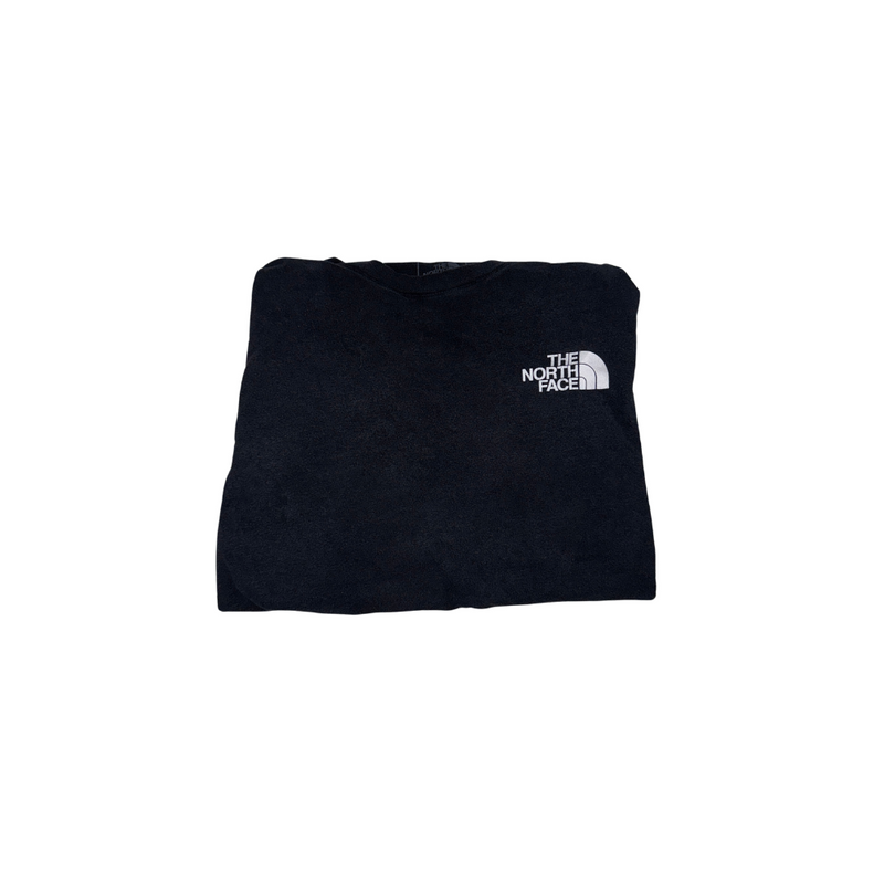 The North Face Vintage Y2K Long Sleeve T-Shirt Black Logo Sleeve Print M