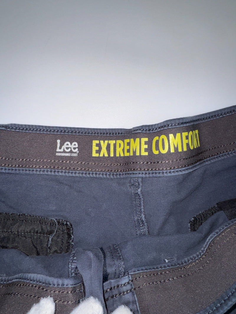 Lee Extreme Comfort Shorts Vintage Grey Y2K Casual 48 Cotton Stretch