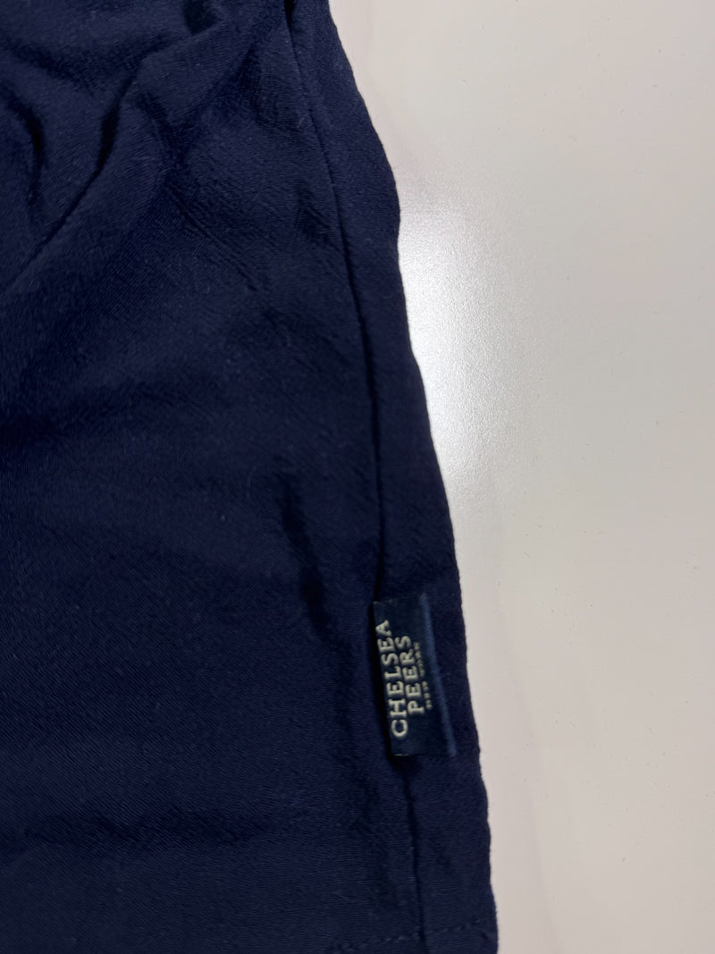 Chelsea Peers Hoodie Vintage Y2K Button Pullover Navy Size S