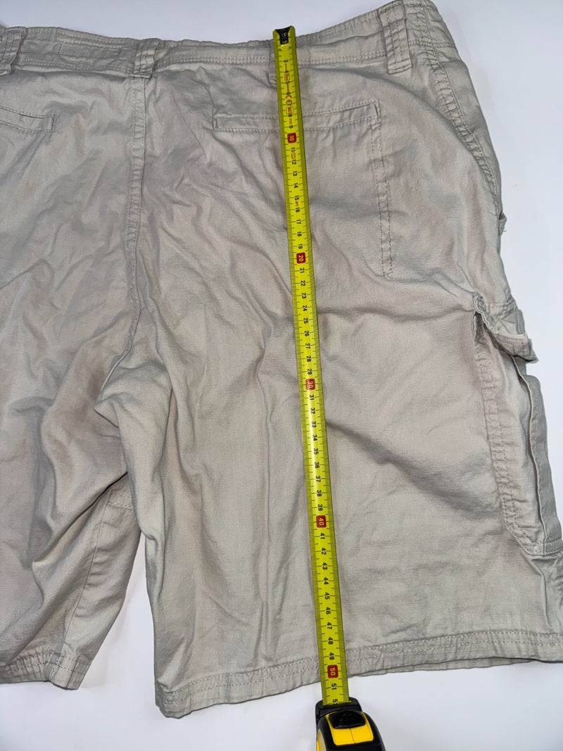 Wrangler Cargo Shorts Vintage Y2K Beige Grey Relaxed Fit W34 38